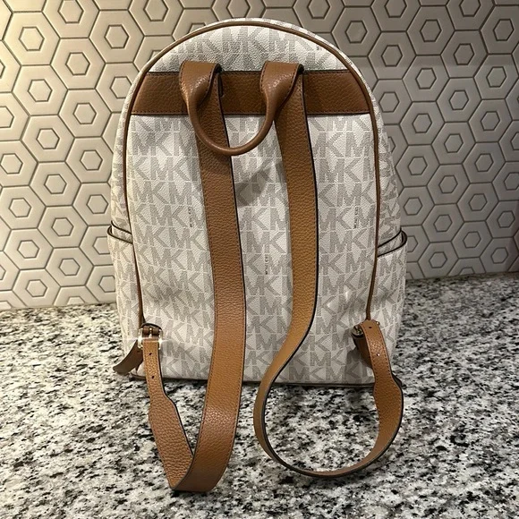 MICHAEL Michael Kors Cream Backpack with Minimalist Design